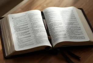 Bíblia aberta para iniciar um devocional.