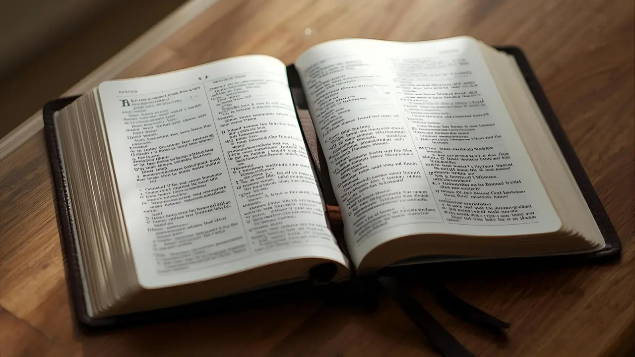 Bíblia aberta para iniciar um devocional.