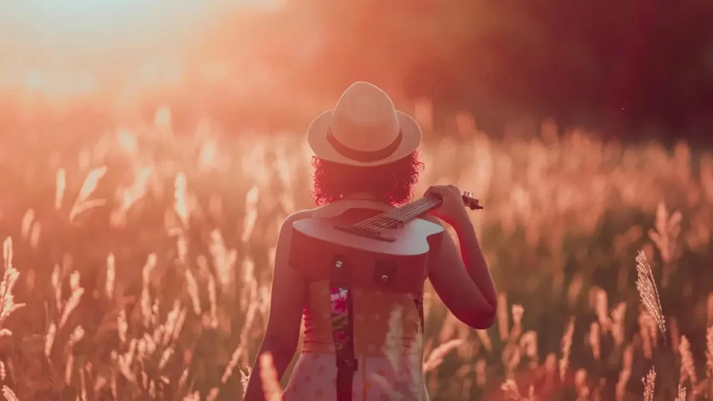 Pessoa em um caminho tranquilo, simbolizando crescimento espiritual. 