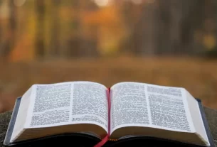 Bíblia aberta para iniciar um devocional.