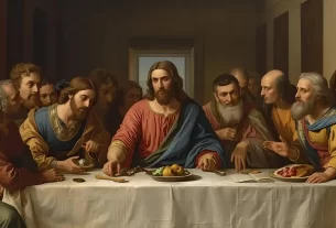 Jesus contando a parábola da Grande Ceia.