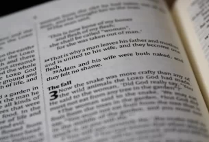 Bíblia aberta para iniciar um devocional.