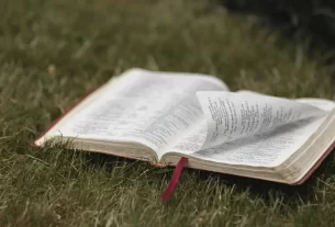 Bíblia aberta para iniciar um devocional.