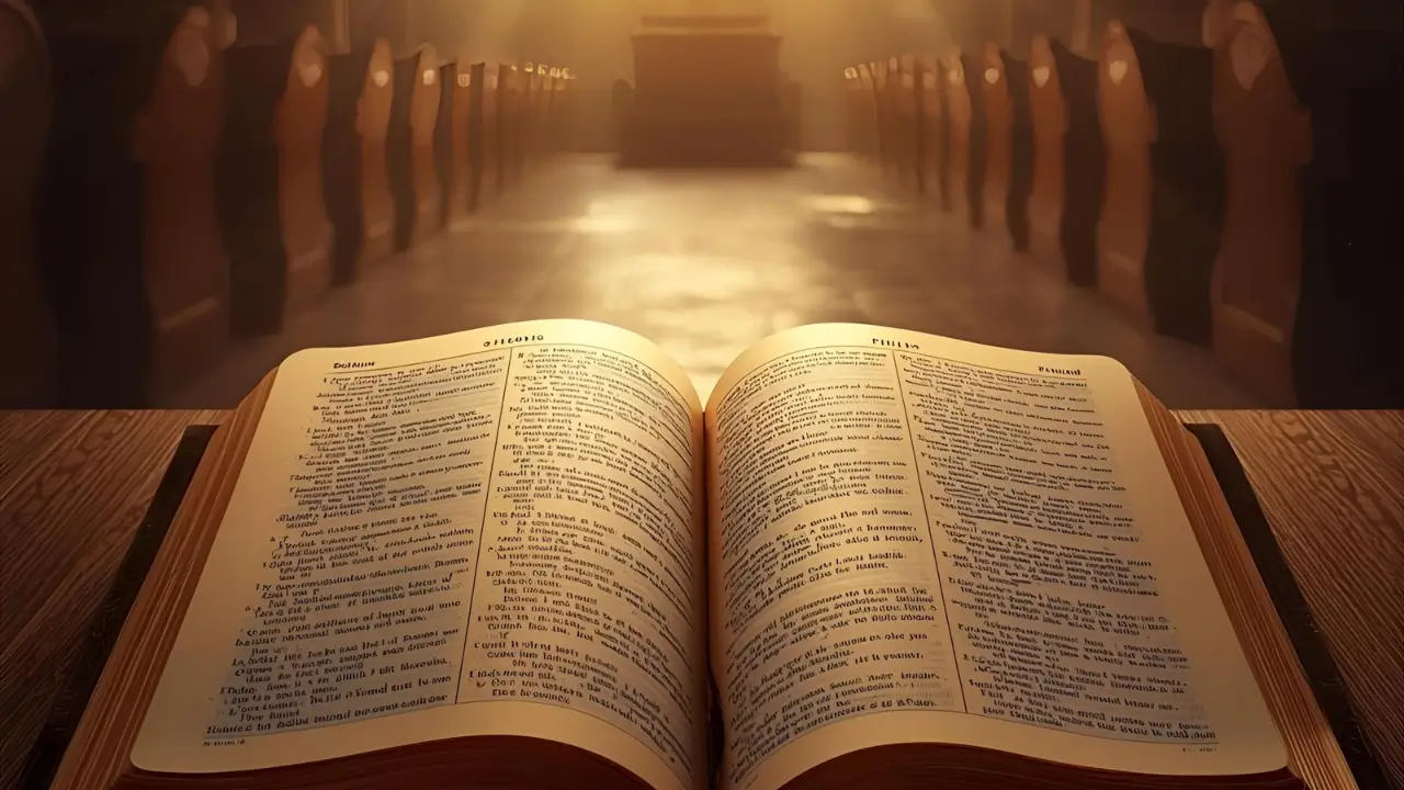 Bíblia aberta para iniciar um devocional.