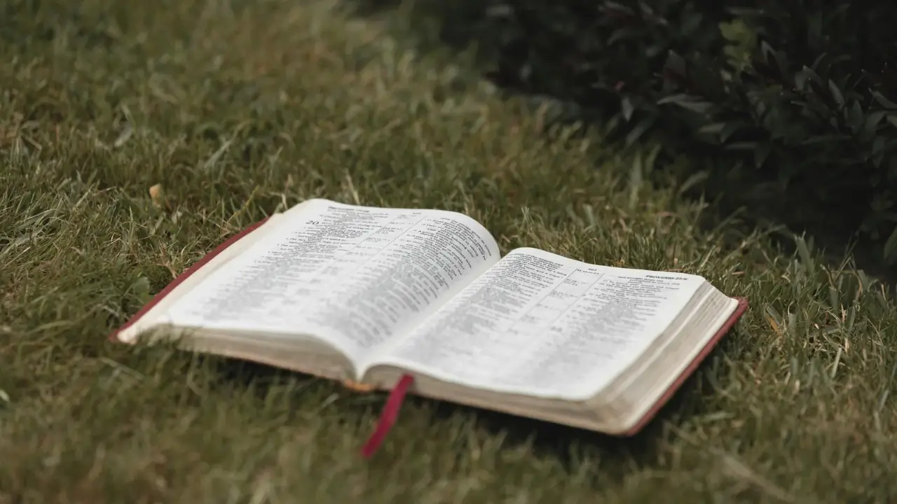 Bíblia aberta para iniciar um devocional.