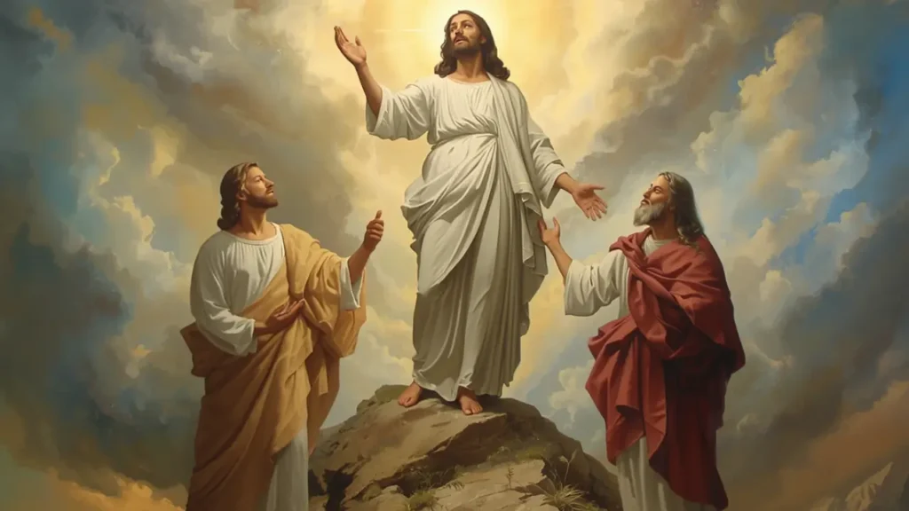 Jesus na transfiguração com Moisés e Elias - Devocional de Hoje