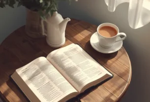 Bíblia aberta para iniciar um devocional diário.