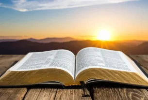 Bíblia aberta para iniciar um devocional diário.
